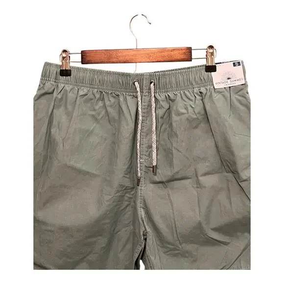 Vintage Summer Men's Swim Shorts Sage Green Size XL - Picture 2 of 8